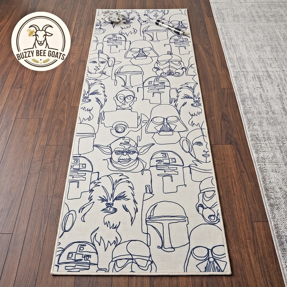 Star Wars Area Rug RoomMates Pictogram Darth Vader Boba Fett R2D2 Chewbacca